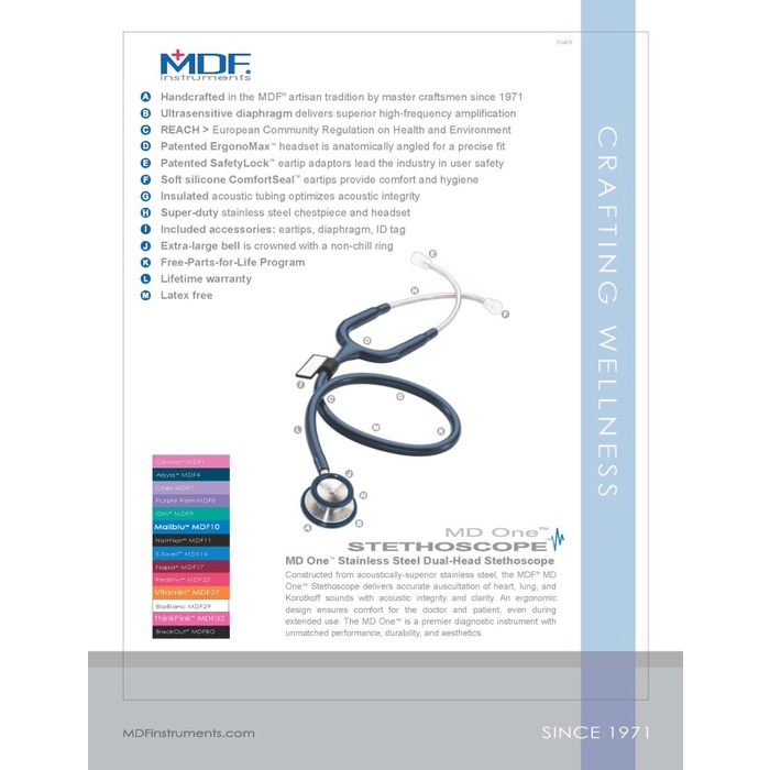 Stethoscope MDF 777 Green Chai / Stetoskop Dewasa MDF