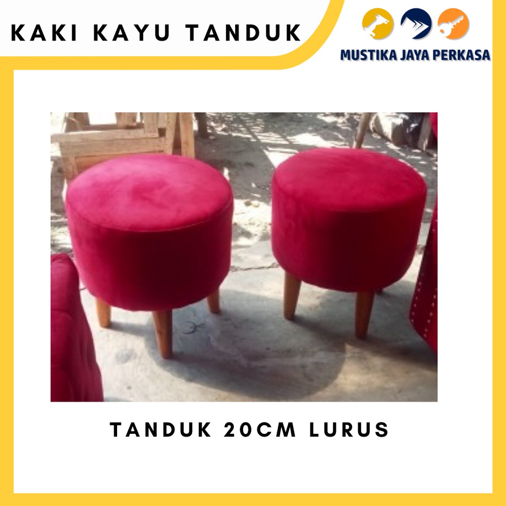 Kaki Sofa Kayu Tanduk Bubut Kayu Retro 15 Cm 20 Cm Scandinavian Murah