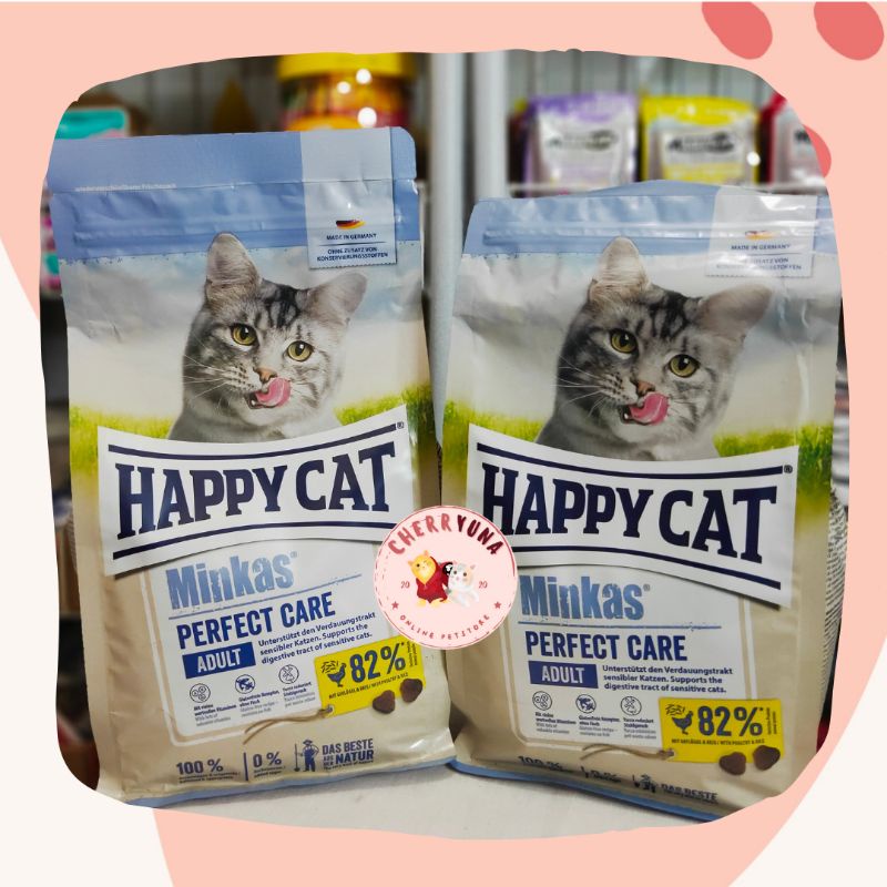 Makanan kucing Happy Cat Minkas Perfect Care untuk kucing dewasa di atas umur 1 tahun 300gr