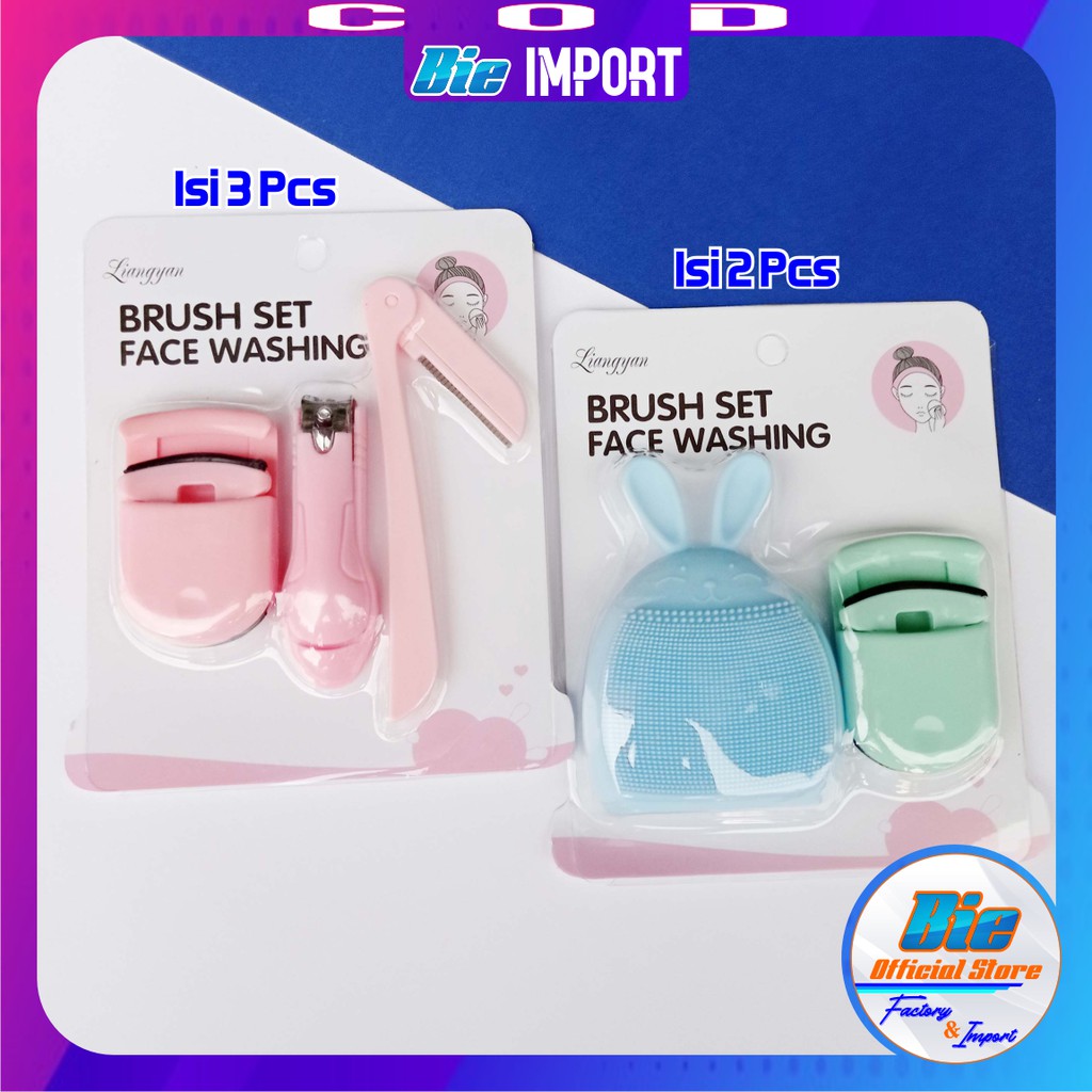 Brush Set Face Washing Korea Impor / Alat Pembersih Wajah Impor