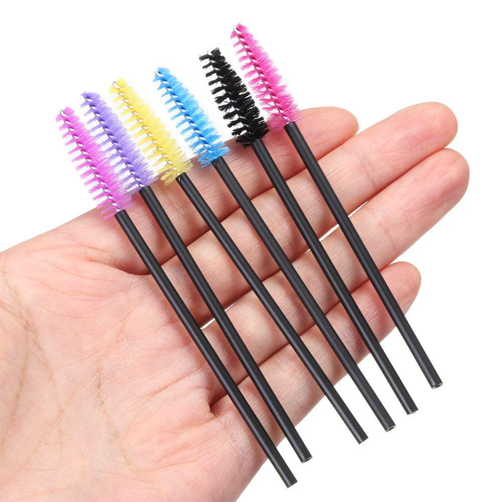 Preva 50Pcs Sikat Bulu Mata Sekali Pakai Kesehatan MakeUp Alat Maskara Spiral Wands Lash Extension Comb