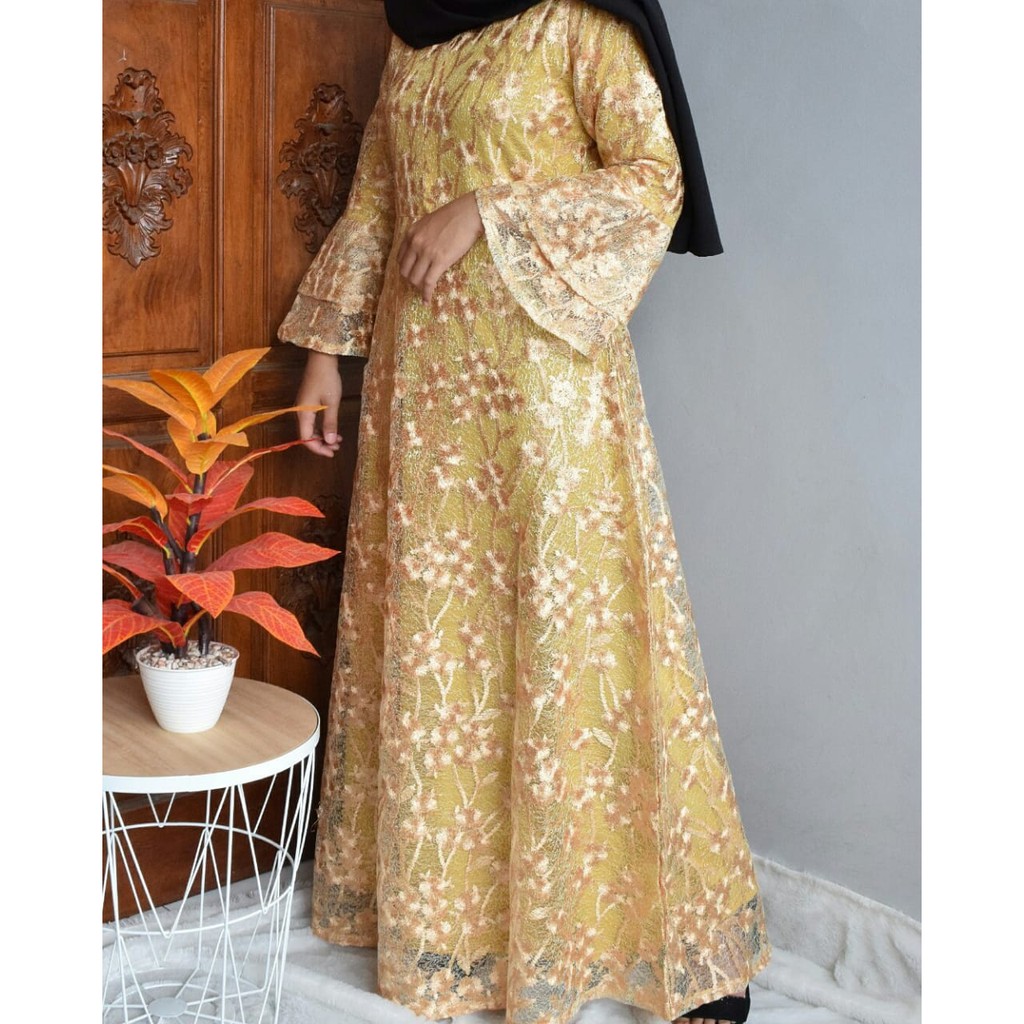 GAMIS PESTA TULLE BORDIR (BUSUI) / GAMIS TULLE BORDIR NON GLITER