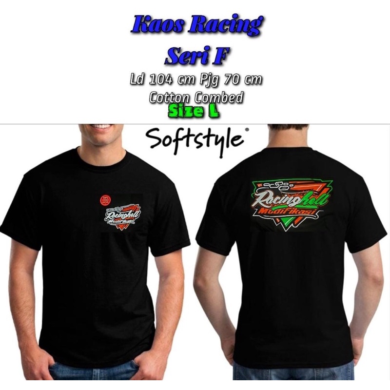 kaos racing bahan cotton combed