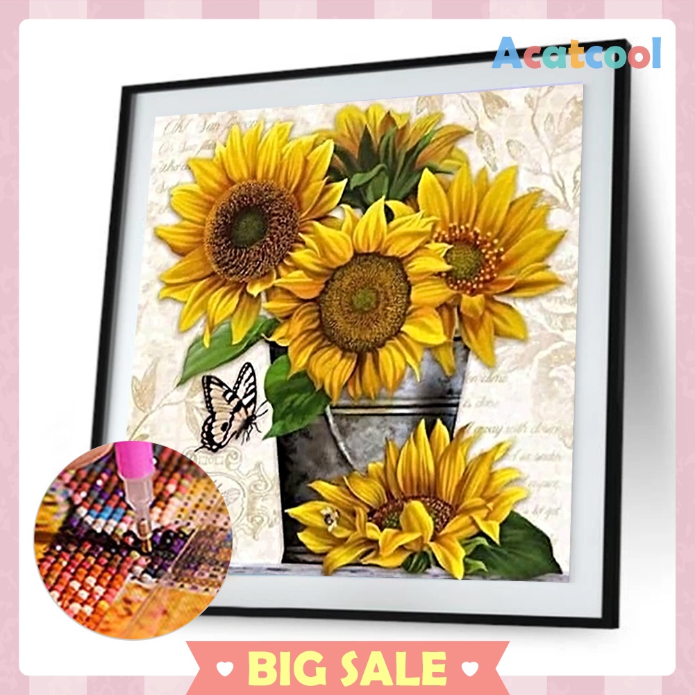 Sunflower 5D DIY Full Drill Diamond Painting Embroidery Kits Cross Stitch