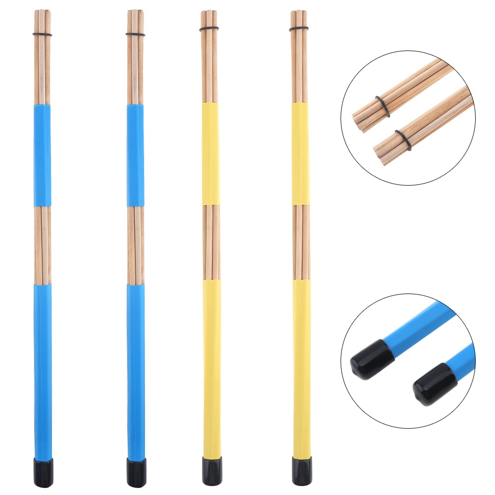 1 Pasang Stik Drum Bambu Dua Warna Ukuran 40cm / 15.7 Inch