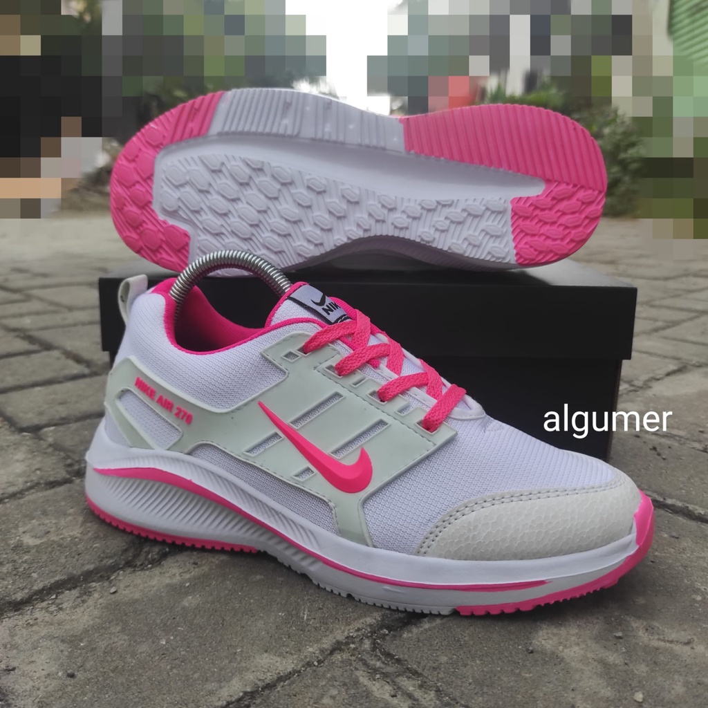 SEPATU WANITA NIK AIR270 PUTIH PING SPORT, SNEAKERS CEWEK, SEPATU OLAHRAGA WANITA, ENTENG DAN LENTUR, SEPATU SENAM, SEPATU LARI, SEPATU OLAHRAGA