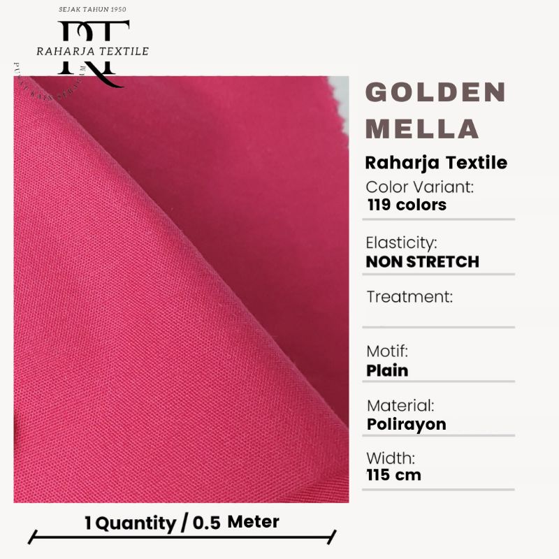 Kain Golden Mella Bahan Eceran Meteran