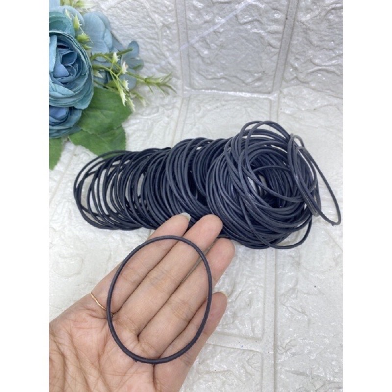 Gelang Karet Polos Hitam Gelang Pria Gelang Hitam