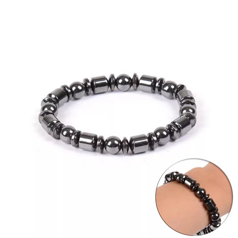 Gelang kesehatan batu hematite MAGNET pria wanita -  Natural Stone Bracelet magnetic-1