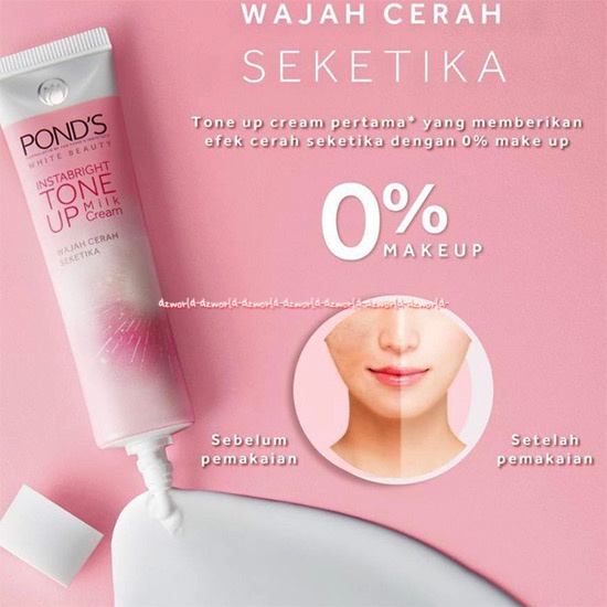 Pond's Instabright 40gr Tone Up Milk Cream Krim Untuk Wajah Cerah Seketika Pond Pond's Insta Bright Toneup