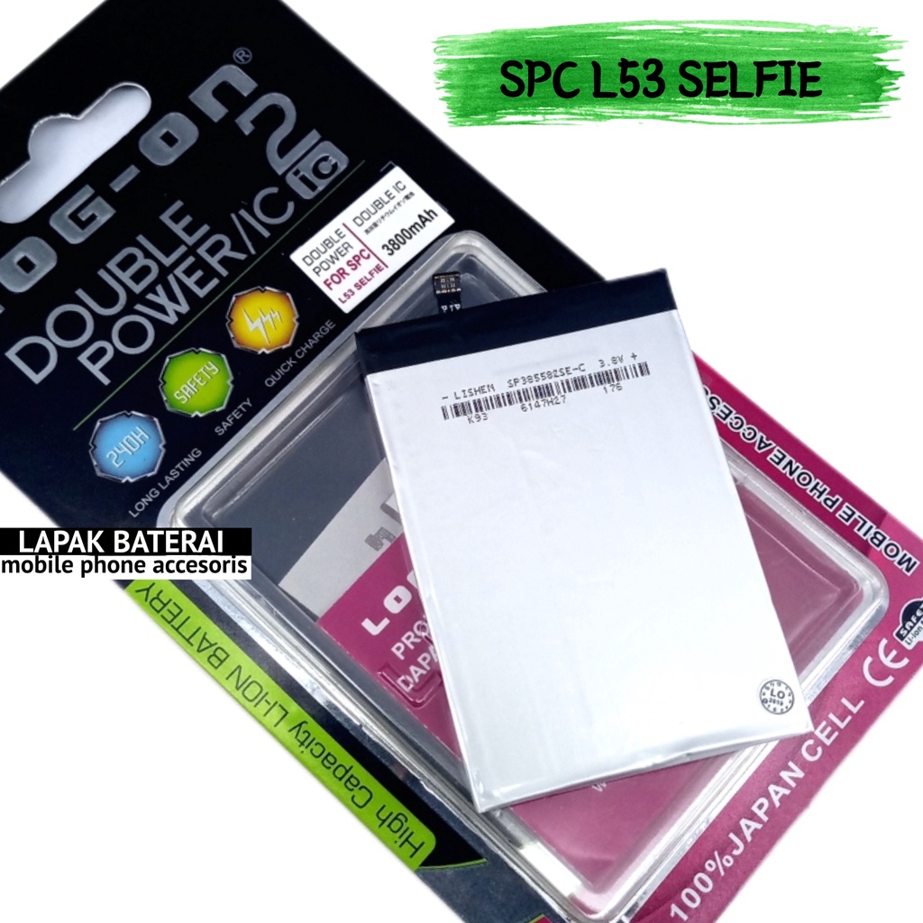 LOG - ON Baterai Spc L53 Selfie Double IC Protection Battery Batre