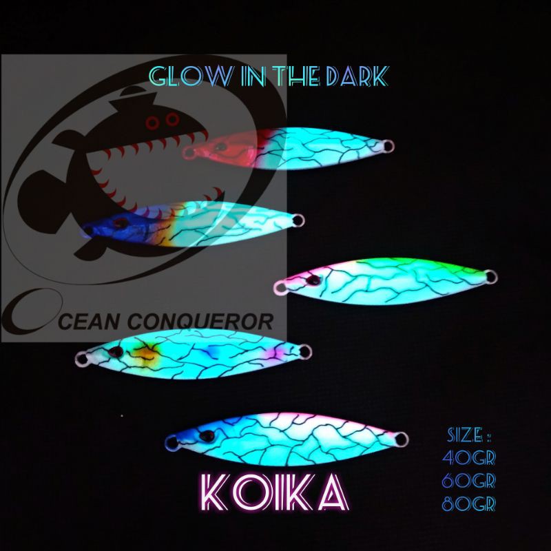 Metal Jig Koika Copy CNC Molding 40gr 60gr 80gr Glow In The Dark