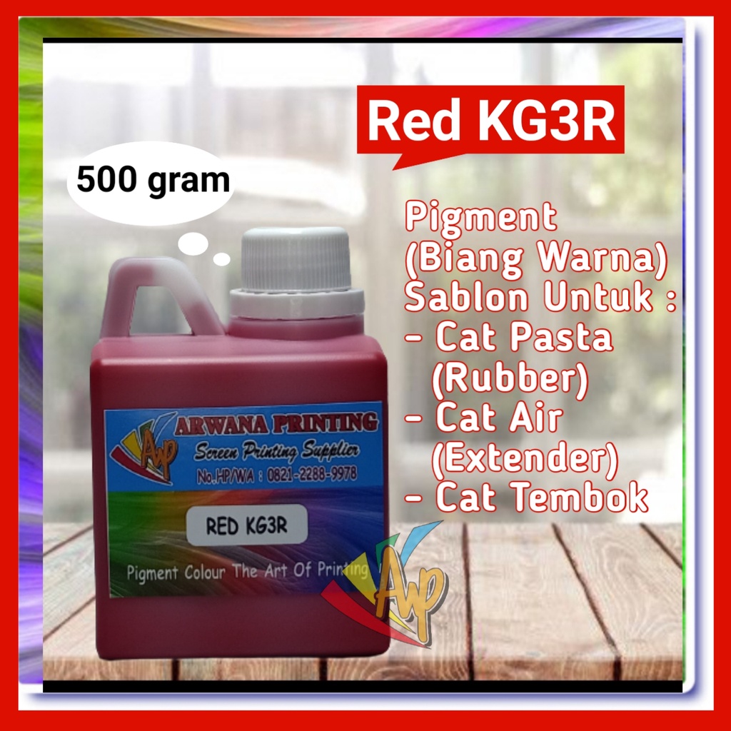 

Pigment Biang Warna Sablon Red KG3R 500 Gram