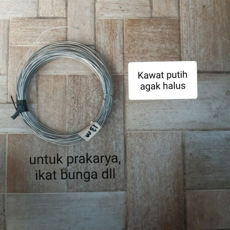 Kawat putih halus // kawat ikat prakarya