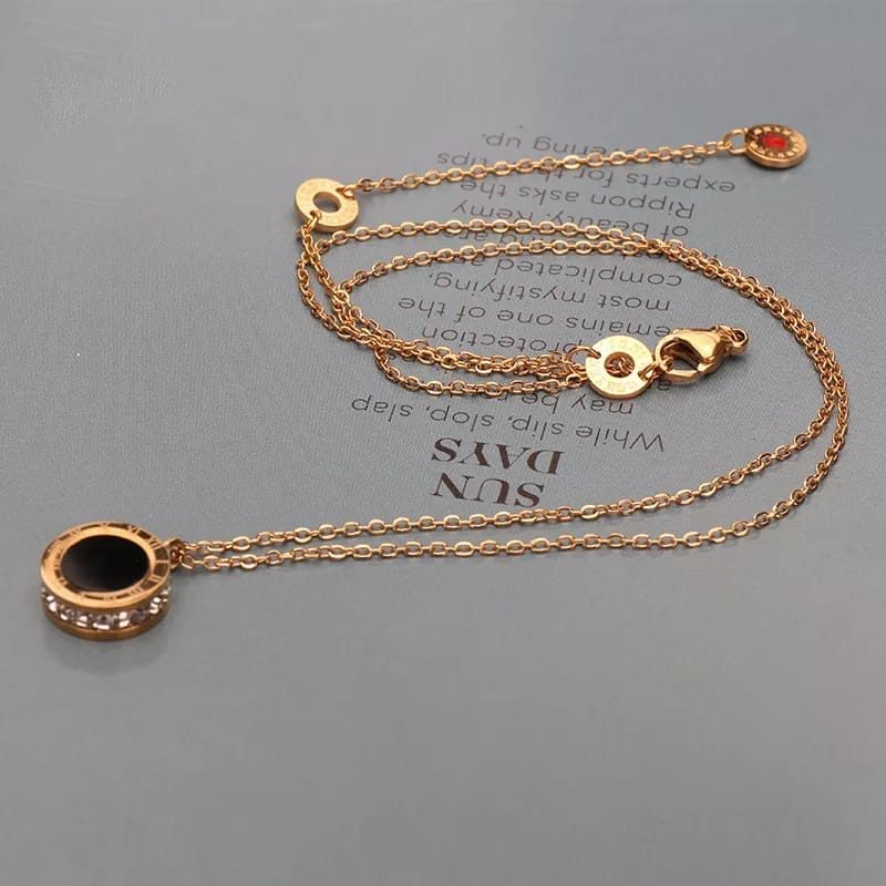 Kalung BVL ZIRCON titanium korea anti karat
