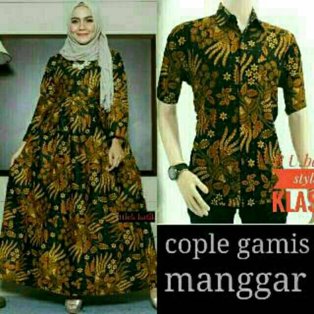 Couple hem baju batik seragam batik anggar