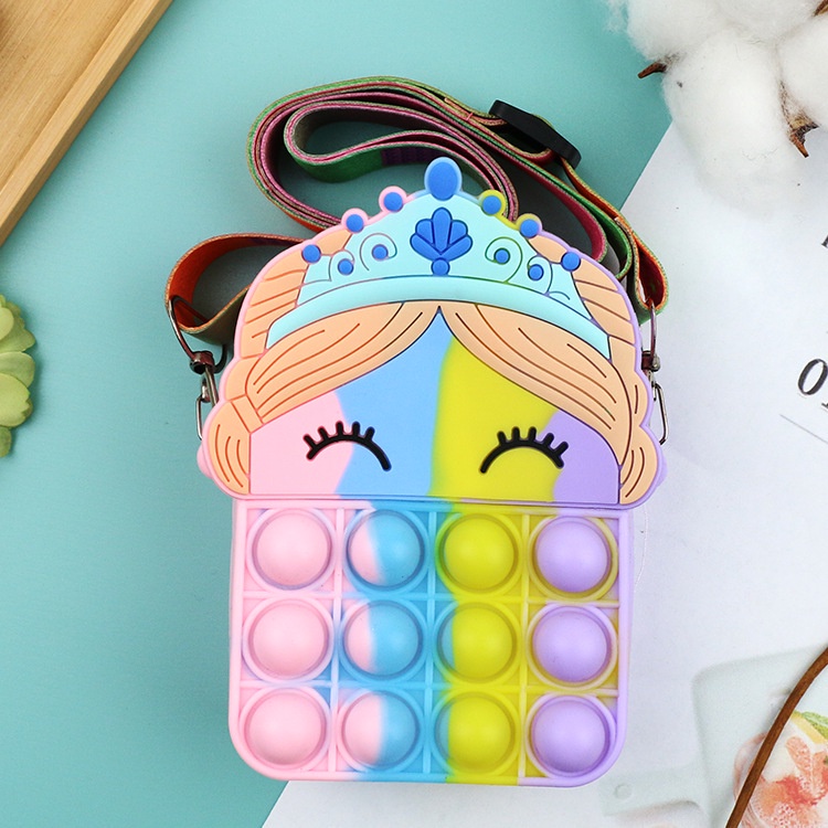 TERMURAH! TAS POP IT ANAK MODEL PRINCESS / TAS SELEMPANG ANAK - P-032