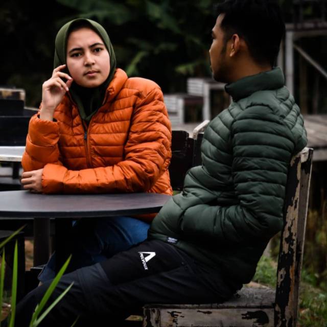 Pull&Bear puffer insulated silicon jacket NON HOODIE - Jaket PullnBear - Daily Jacket