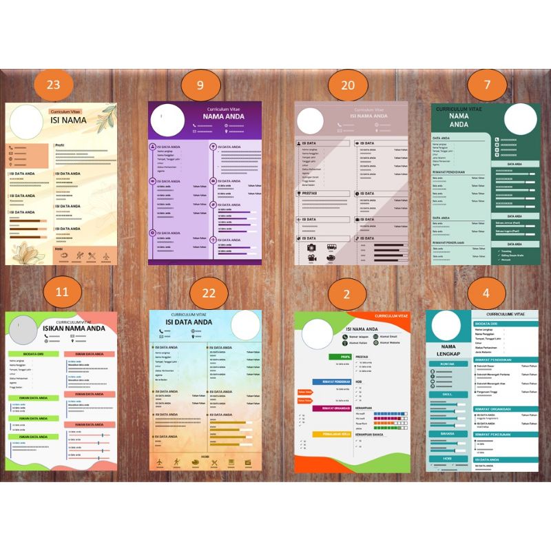 Template CV / Curiculum Vitae / CV /Murah