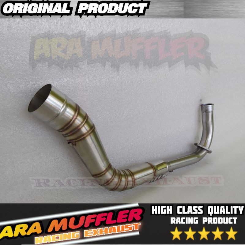 leher knalpot racing Yamaha MioJ Soul Gt Xride Fino125 Xeon injeksi MioM3 semi stainless
