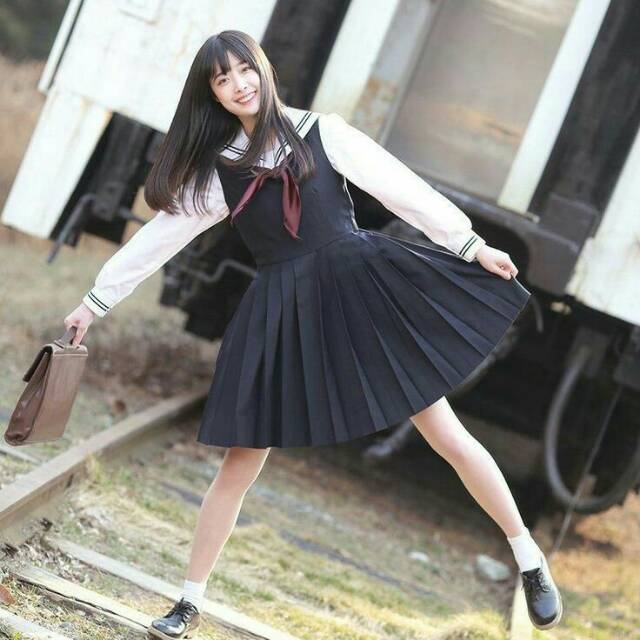 Inner dan Outer Seifuku dress By KYUKYU (Ky009) High Quality REAL PIC-Japan Korean uniform cosplay