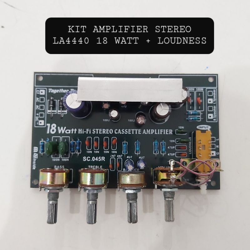 (BISA COD) Kit Power Amplifier Mini 18 Watt LA4440 DC CT