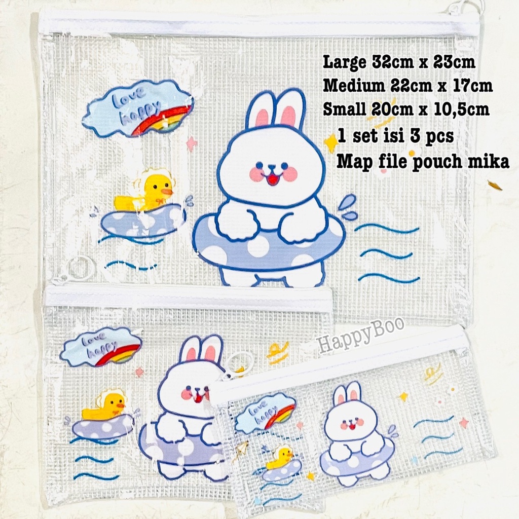 pouch set 3 mika map file set rabbit pouch dompet map set 3 mika rabbit mapfile