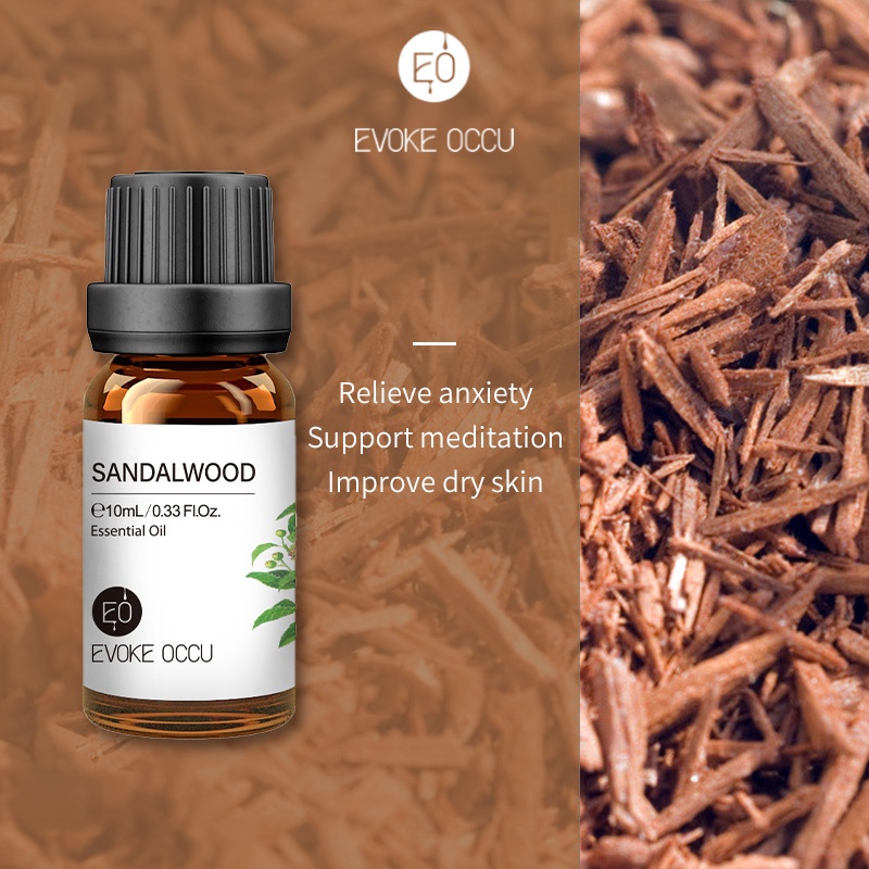 Evoke Occu - Sandalwood 10ml Essential Oil Minyak Aroma Terapi Diffuser Humidifier Natural Relax Fresh Candle Soap Bath Aromatherapy