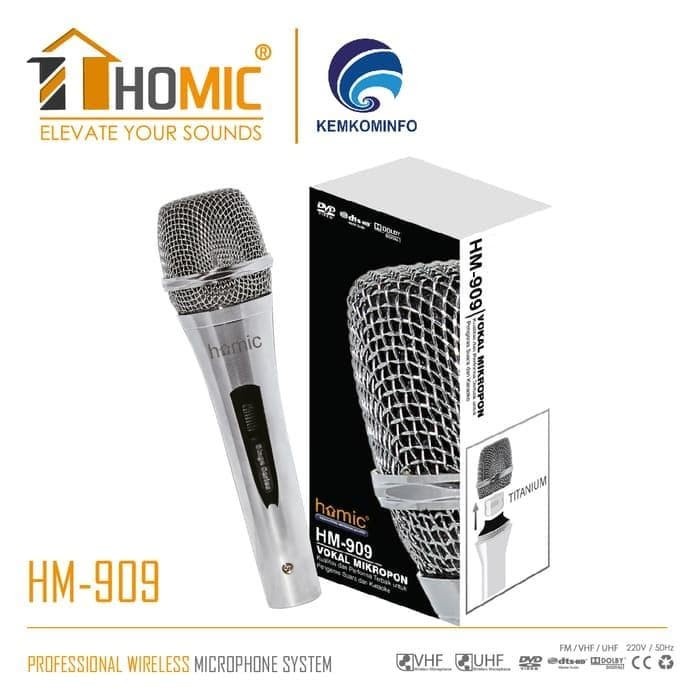 COD MIC KABEL HOMIC HM-909 VOKAL MIKROPON STAINLESS HOMIC HM-909 MIC KARAOKE