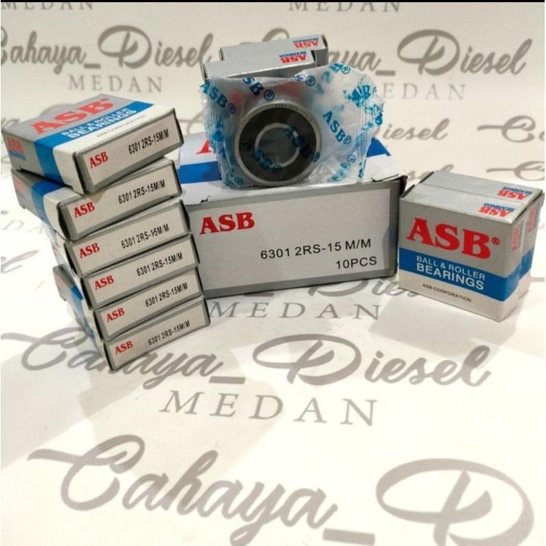 ( harga 10 pcs ) bearing/ Laher 6301 2RS 15mm ASB ORIGINAL