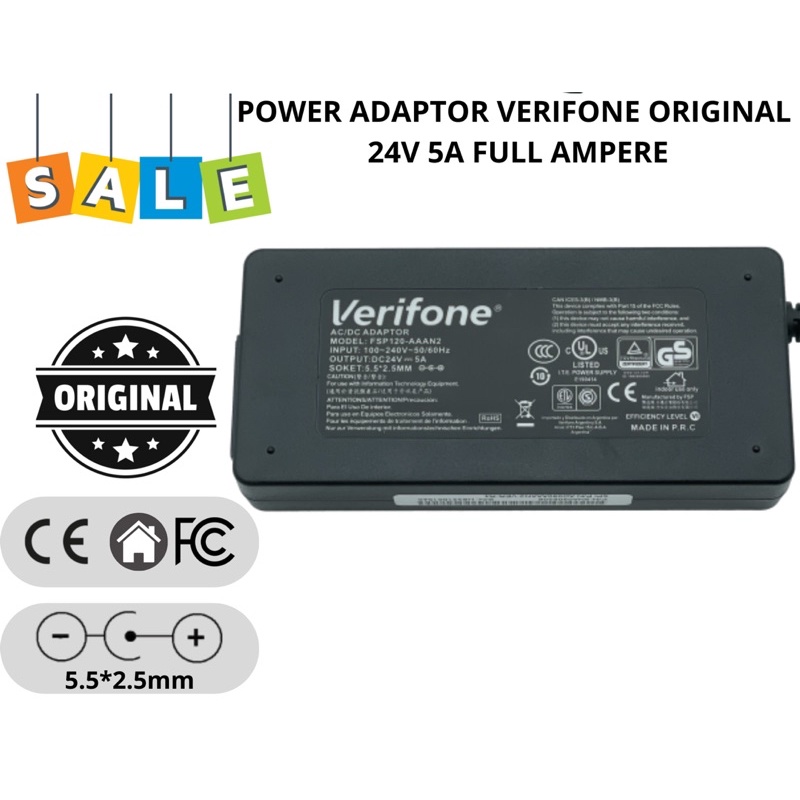 Adaptor 24V 5A Power Supply 24V 5A  Verifone Original 24V 5AMPERE  Full A