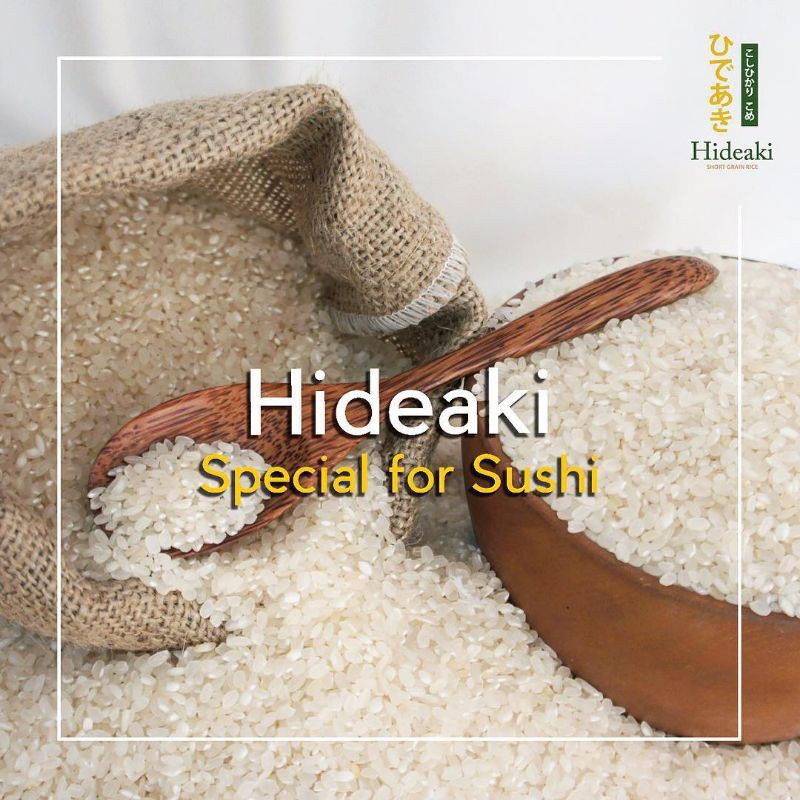 Beras Jepang Japonica HIDEAKI 500 gr | Good Quality Japonica Rice | Kualitar Premium Nasi Sushi