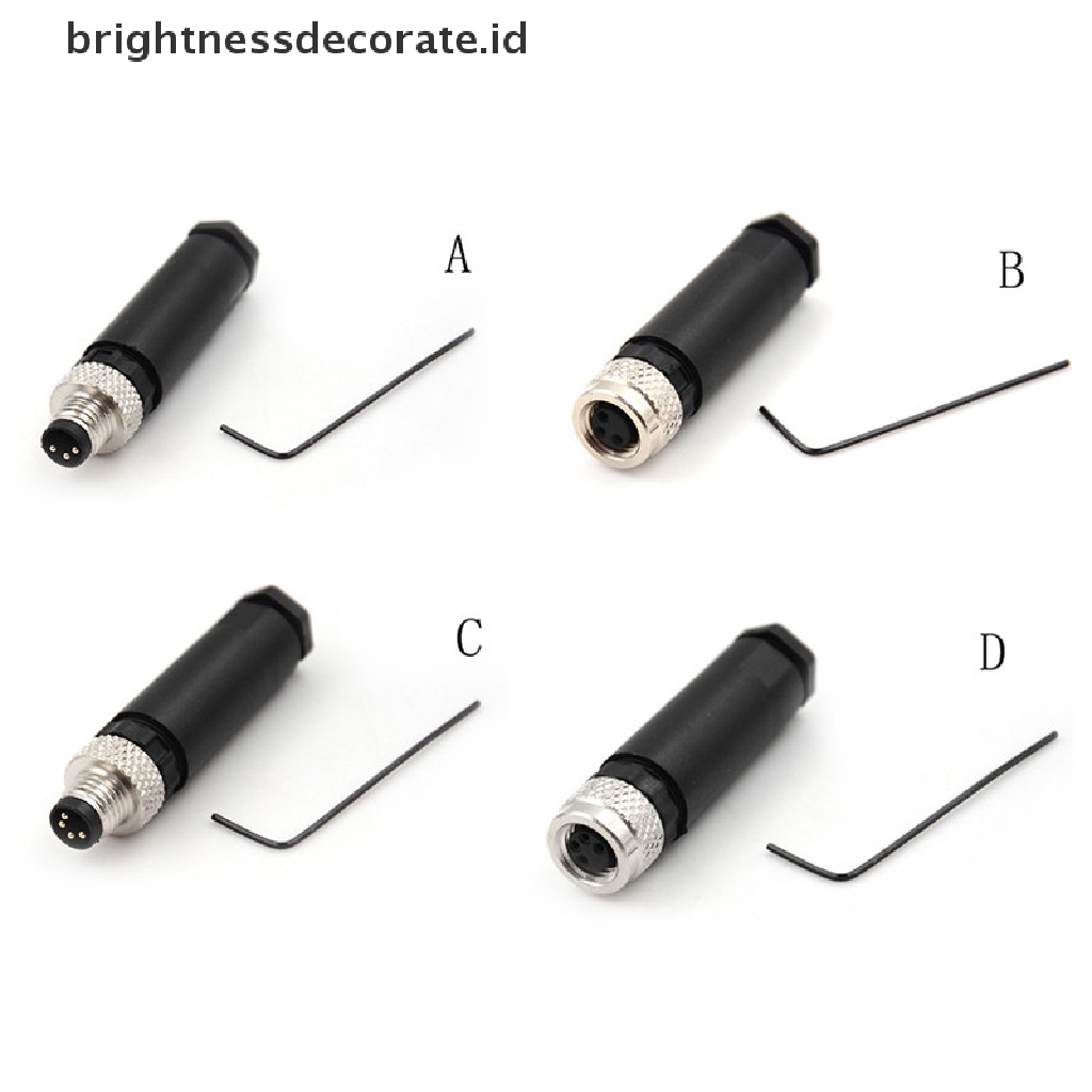 Konektor Sensor Birth M8 Male Female Screw Threaded Plug Coupling 3 4 Pin A