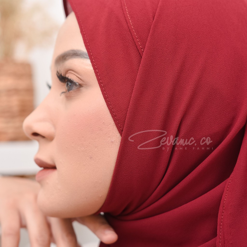 Promo Puncak 6.6 Big Sale | Balqis Pashmina / Pashmina Double Layer Best Material Armany Super Jatuh Mudah Dibentuk Tidak Licin Ukuran Panjang 200 cm By Zevanic.co-MAROON