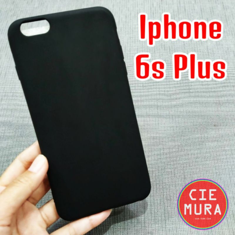 CIE Case Hitam Iphone 6+ / 6 Plus Black Matte Softcase Polos Lentur Slim Silikon HP Ciemura