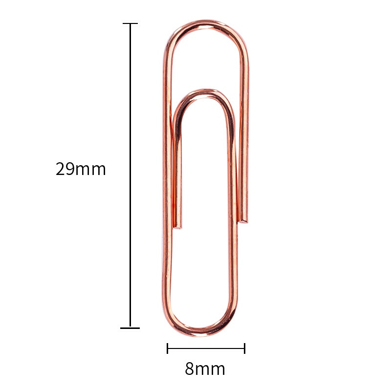 160 Pcs/set Rose Gold Color Creative Cute Shape Paper Clip for School Home Office Decoration