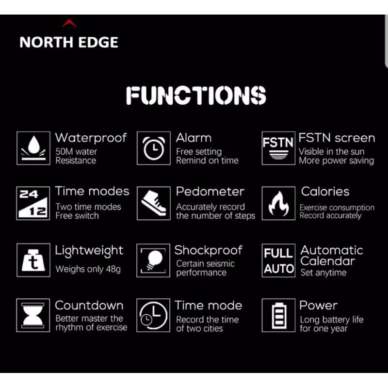 north edge mars northedge Mars jam tangan smartwatch pria wanita