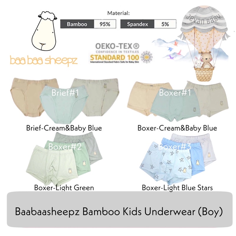 Baabaasheepz Kids Underwear Boy &amp; Girl / Celana Dalam Anak