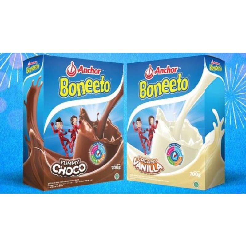 

ANCHOR BONEETO YUMMY CHOCO 700GR,SUSU BUBUK UNTUK PERTUMBUHAN ANAK
