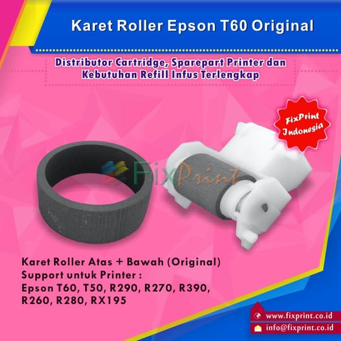 Karet Roller Penarik Kertas ASF Atas Bawah Epson L800 T60 T50 R290 R270 R390 Original