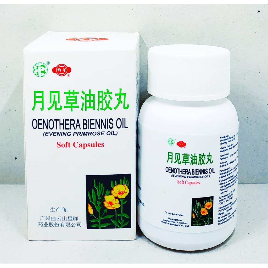 OENOTHERA BIENNIS OIL - EVENING PRIMROSE SOFT KAPSUL - obat kolesterol