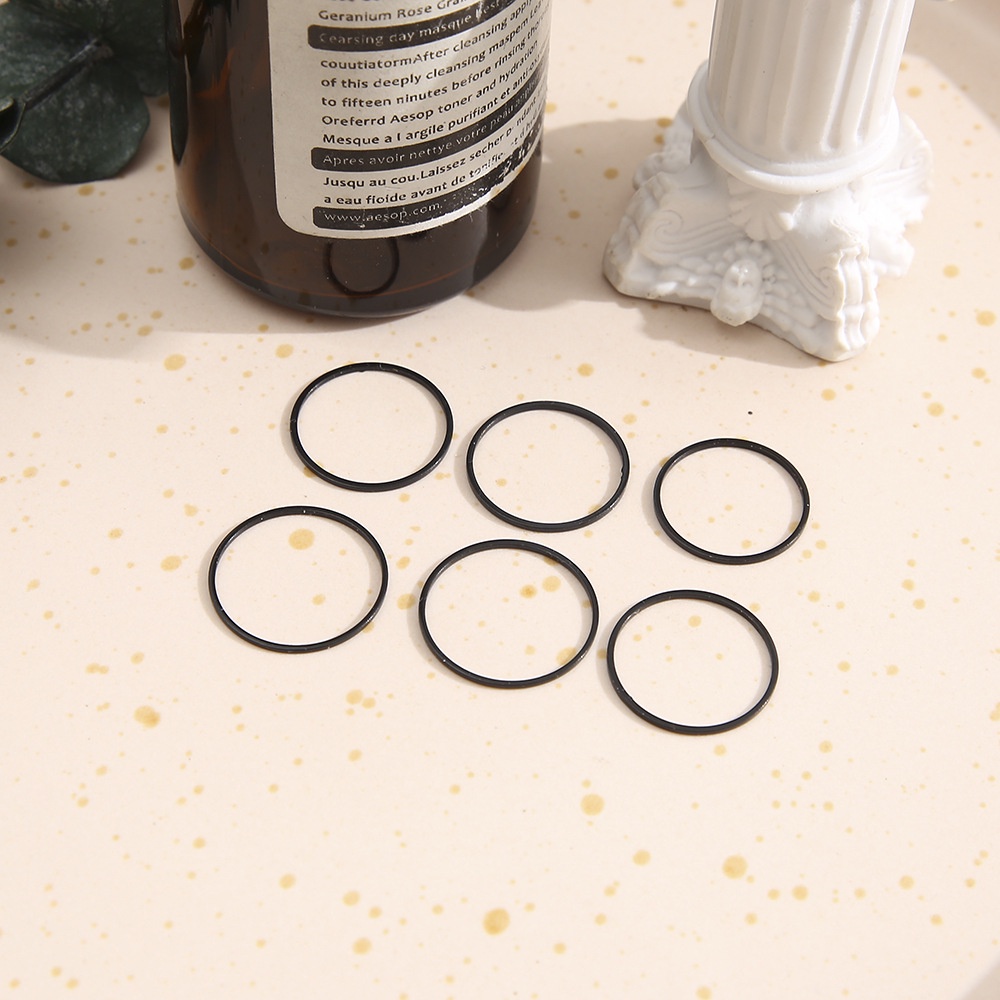 6pcs/set Simple Women Jewelry Alloy Black Finger Ring Set