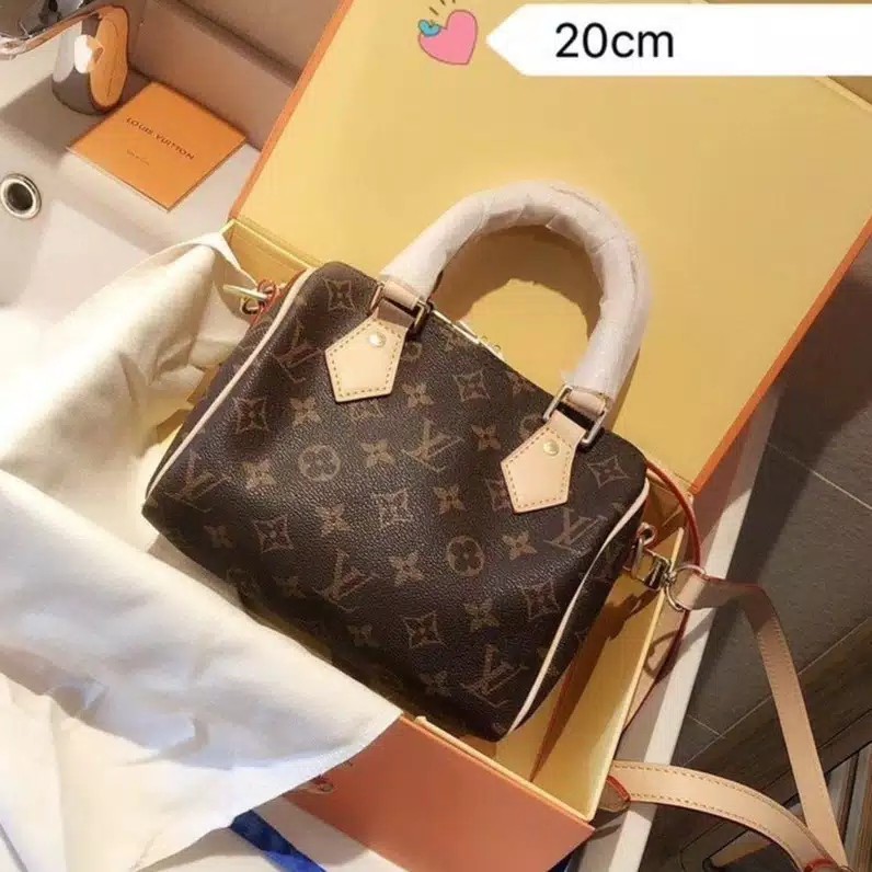 L Vuitton Speedy 16-20-25cm (Free Sarung +BubbleWrap)