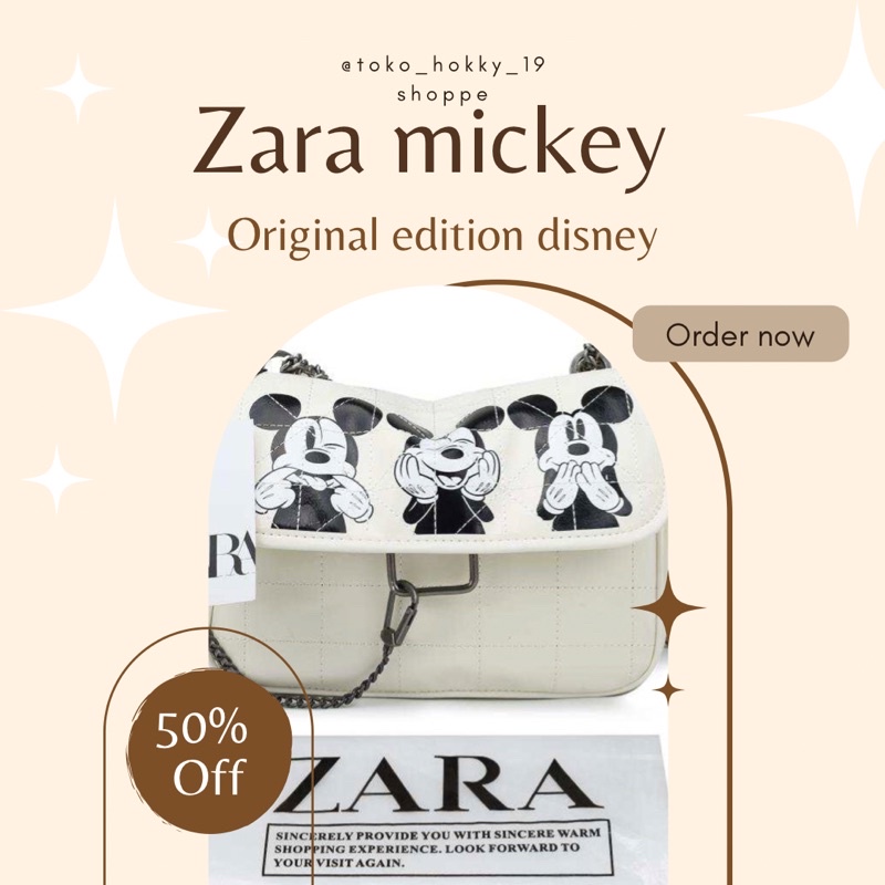 tas zara original mickey edision
