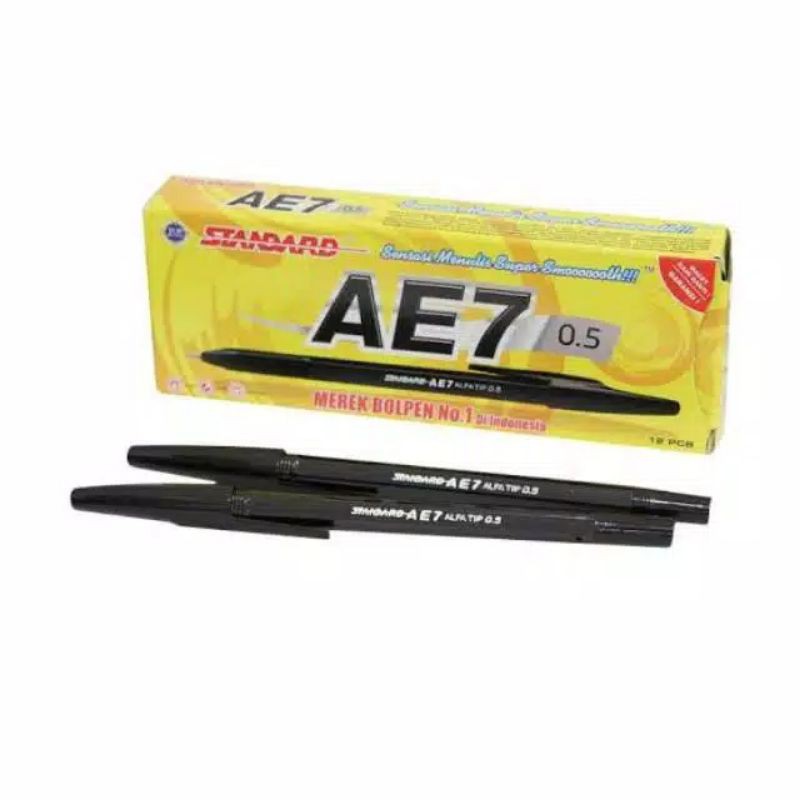 

[set] 1 pack Pulpen standard warna hitam , biru , merah ae7 terlaris