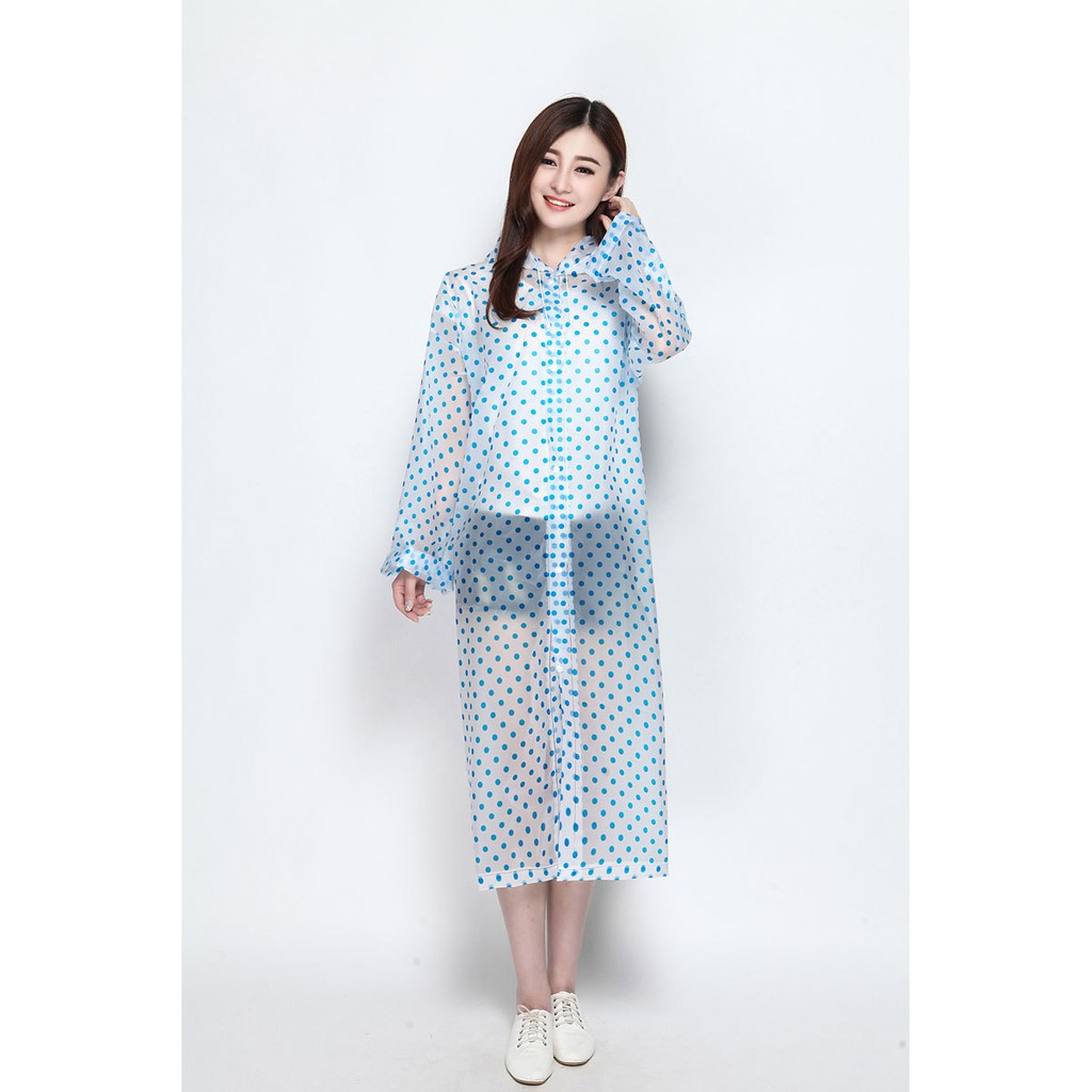 RA 05 Jas Hujan Poncho  Polkadot Unisex Korean Style