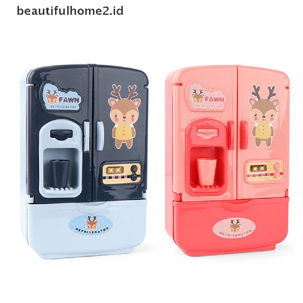 (Beautifulhome2.Id) 1 Set Mainan Kulkas Mini Untuk Anak Bermain Peran