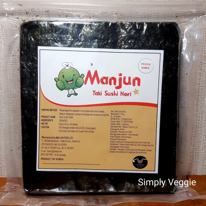 

Q0121Sa Manjun Yaki Sushi Nori 10 Sheets Repack / Sushi Nori / Rumput Laut D5qs44