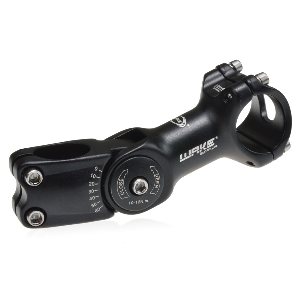 90mm/110mm OS 31.8mm Wake A820 Stem Sepeda MTB Rise Adjustable 0-60 Derajat