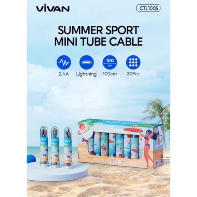 KABEL DATA VIVAN CTL100 IPH 5 6 7 8 X KABEL CHARGER VIVAN IPH KABEL CASAN VIVAN CTL100 ORI